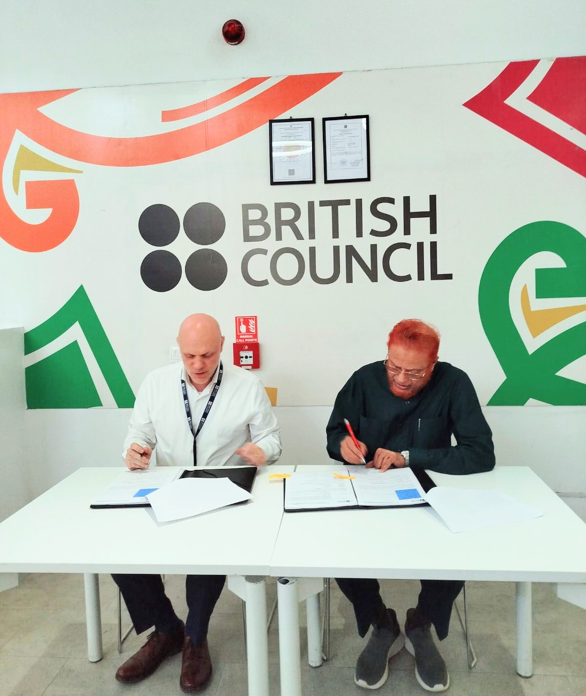 British Council signing moment